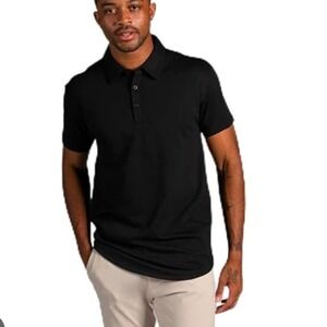BYLT Premium Basics Men's L Executive Fit Short Sleeve Button Down Shirt Black